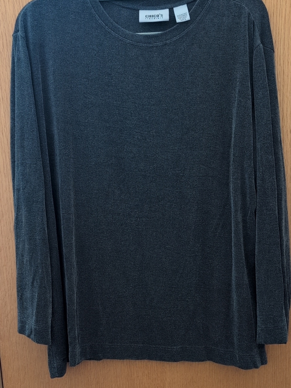 Chico's Dressy Charcoal Gray Crewneck Sweater